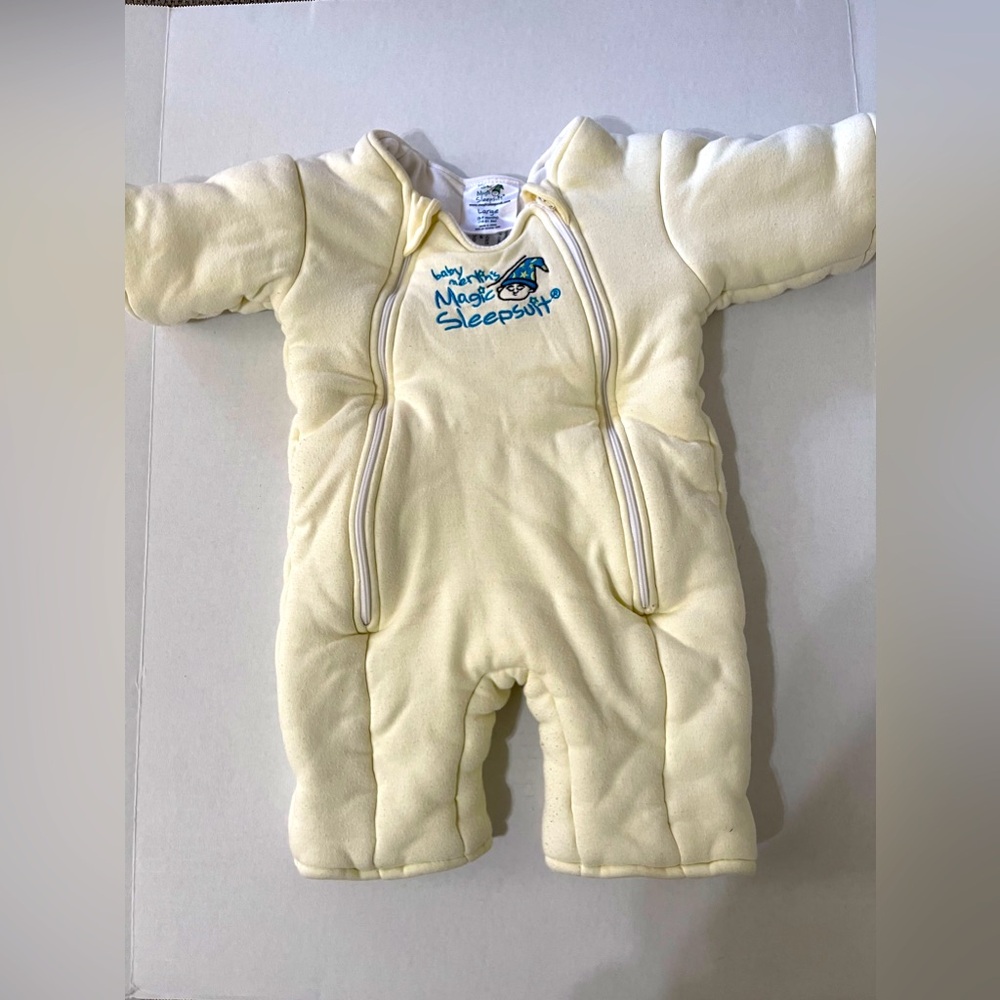 Baby Merlin's Magic Sleepsuit Cream - Large 6-9 Months - Baby Transition Swaddle